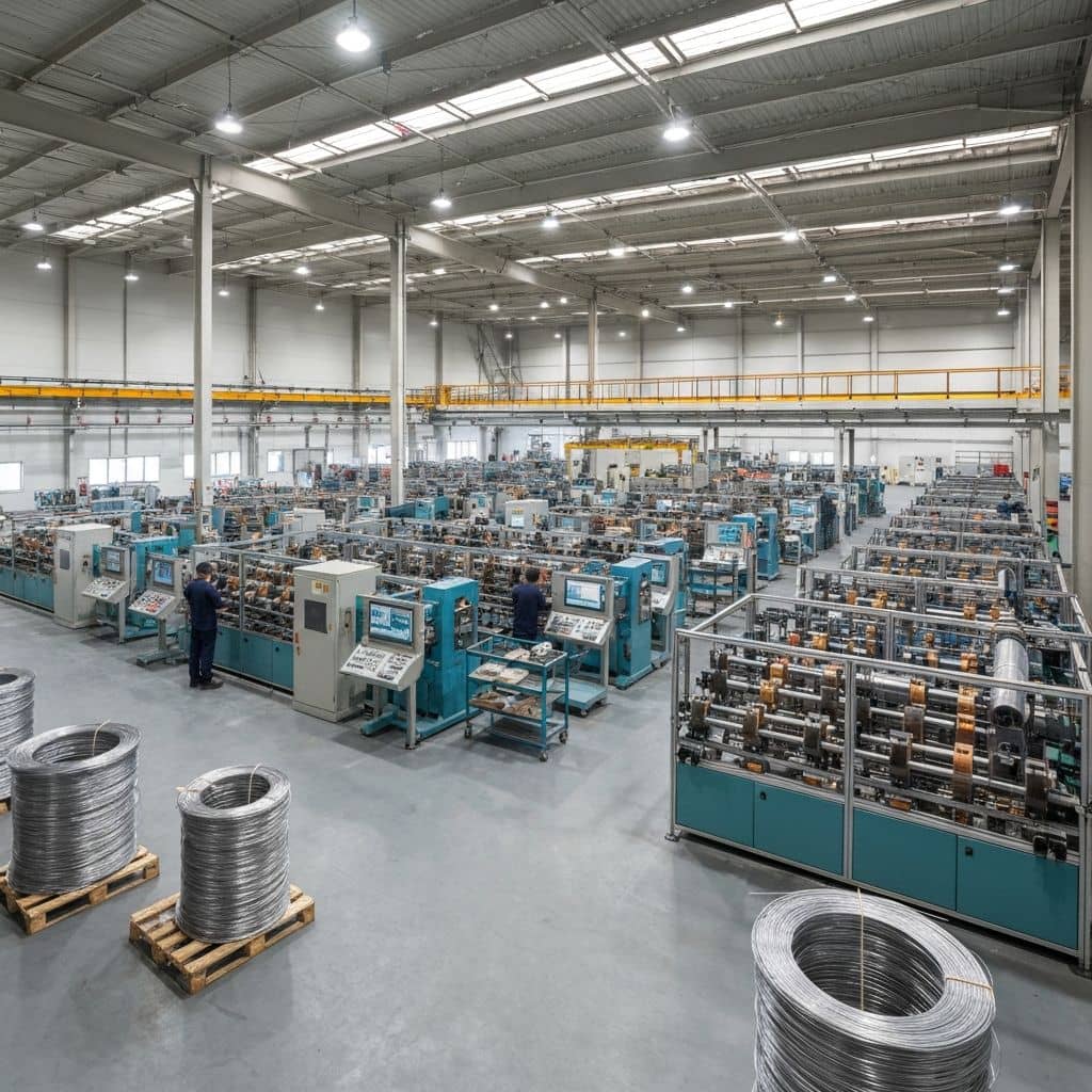 Shanghai Unicorn Cable factory interior showing automated wire extrusion lines, stranding equipment, and quality testing stations