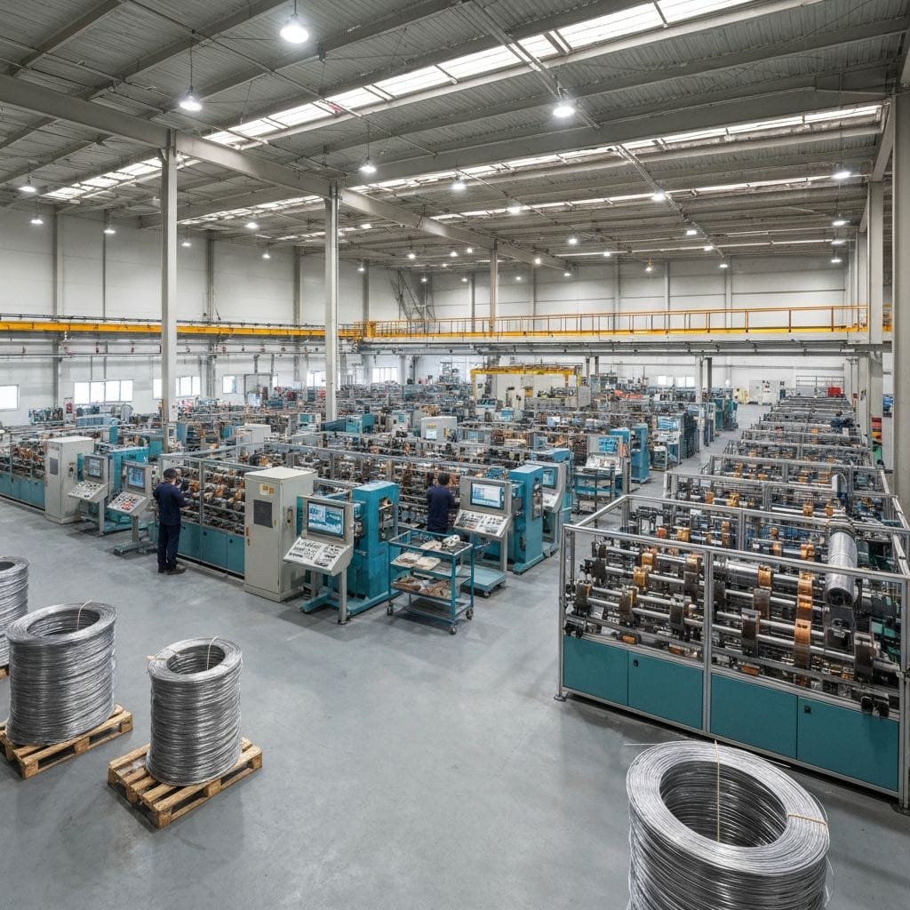 Shanghai Unicorn Cable factory interior showing automated wire extrusion lines, stranding equipment, and quality testing stations